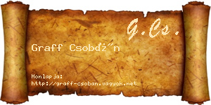 Graff Csobán névjegykártya